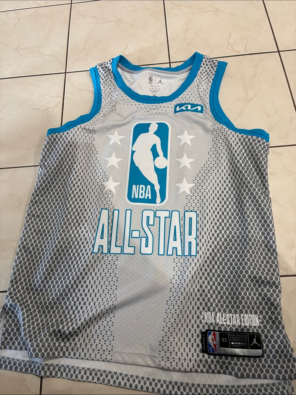 Nike NBA All-Star Sleeveless Jersey - Gray & Teal